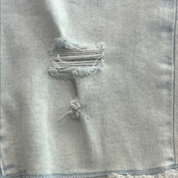 Old Navy Blue Distressed Denim Shorts - Picture 4 of 5